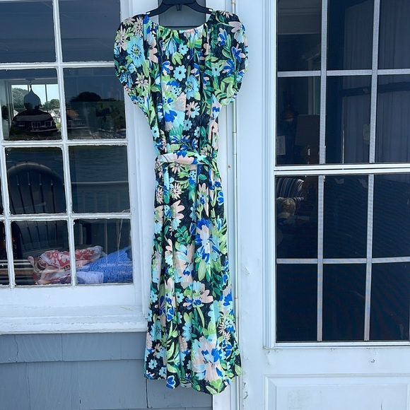 Kate Spade - Vibrant Blue and Green Maxi Dress - size M - Picture 3 of 7